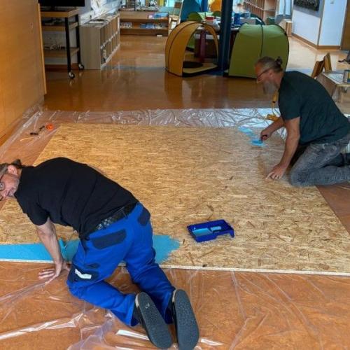 Arbeit am Bühnenbild