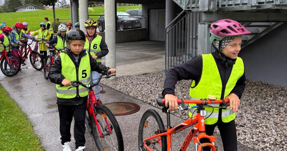 Erste Fahrradübung in Achenkirch